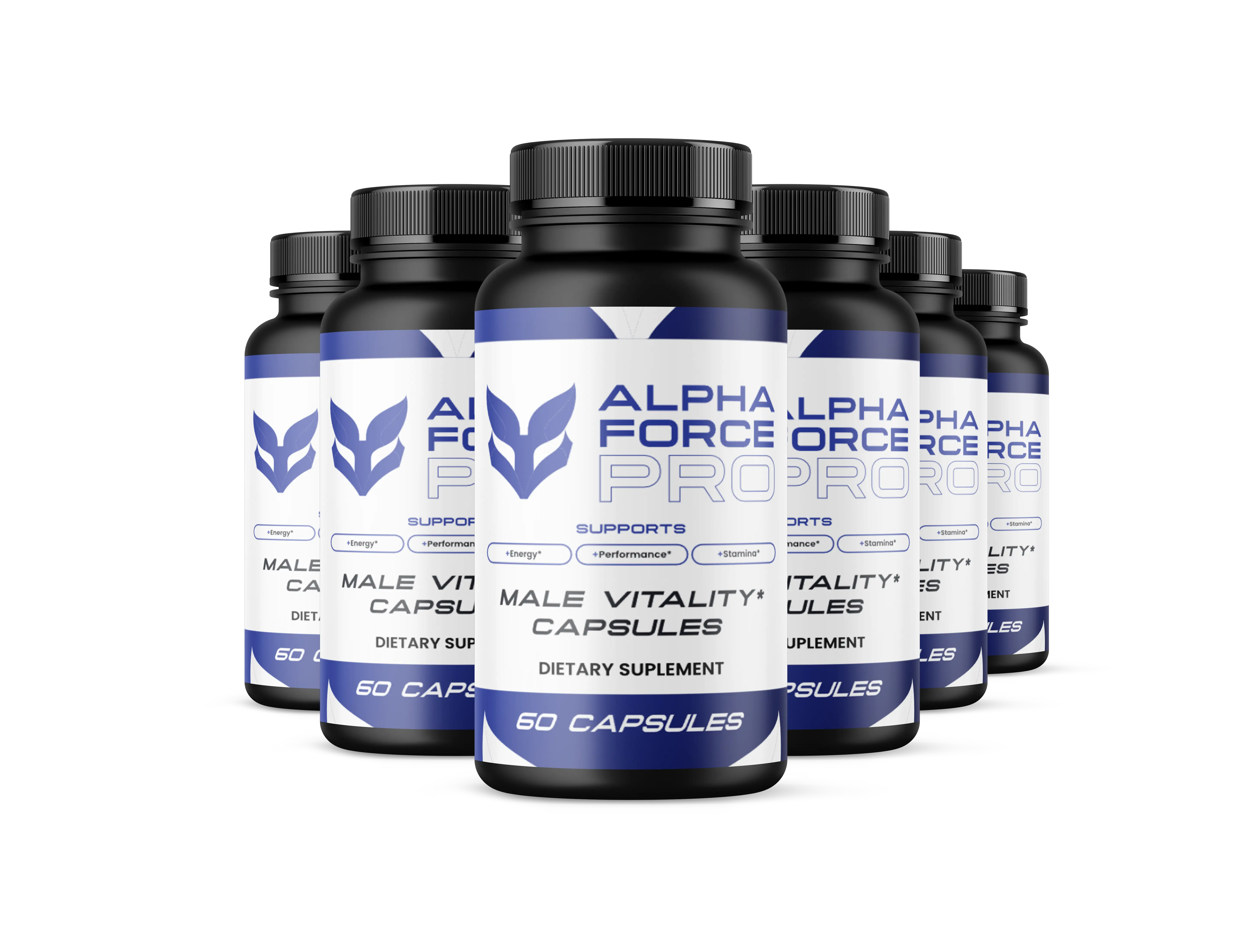 Alpha Force Pro Male Vitality Supplement Bottles
